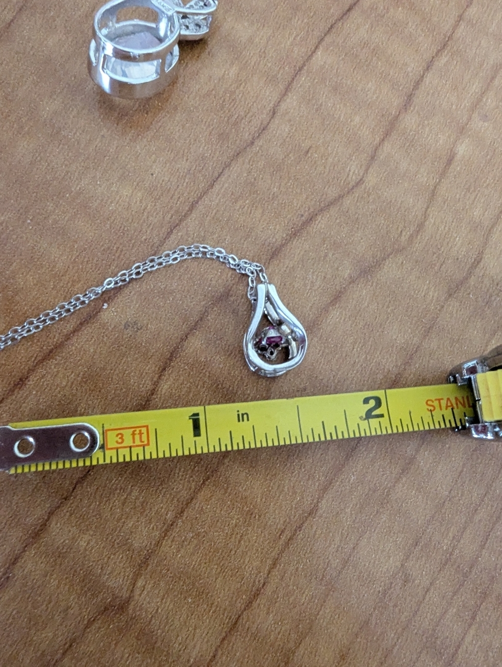 Sterling Silver Ruby Necklace - Picture 4 of 5